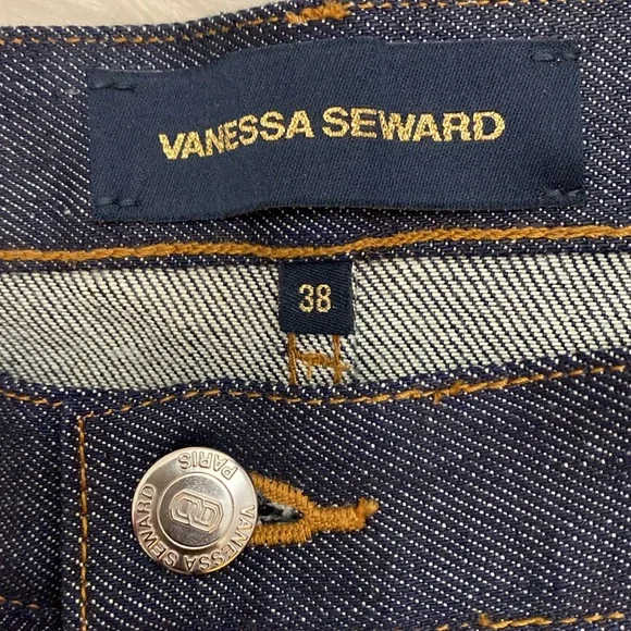 Vanessa Seward Victoire Dark Wash Jeans, Size 38/6 - Picture 16 of 17